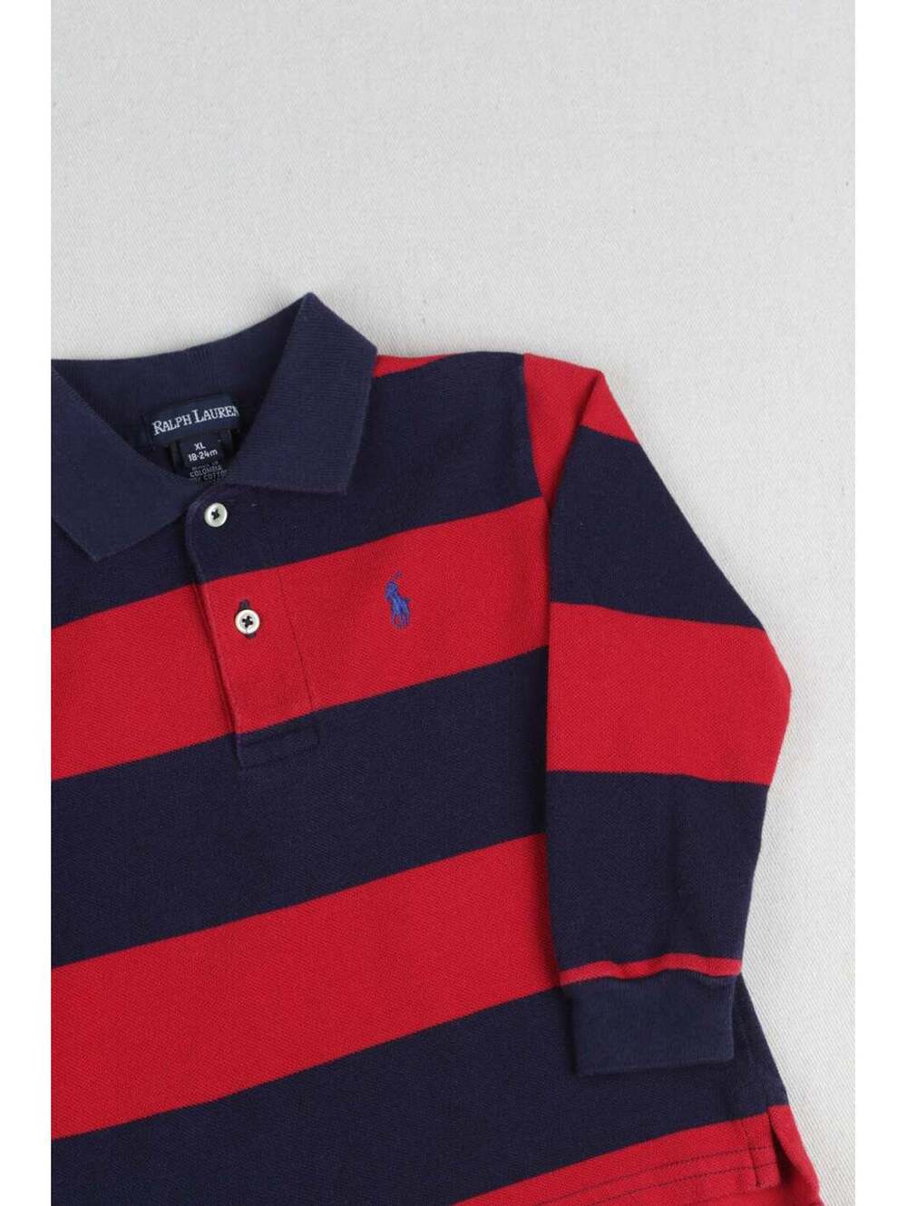 00's Polo Ralph Lauren Kids Red Stripe Long Sleeve Polo